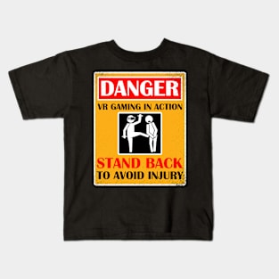 Danger VR Gaming Player Game Hazard Warning Virtual Reality Gamer Kids T-Shirt